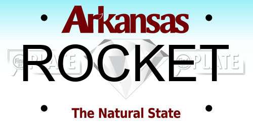 ROCKET Arkansas License Plate