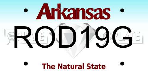 ROD19G Arkansas License Plate