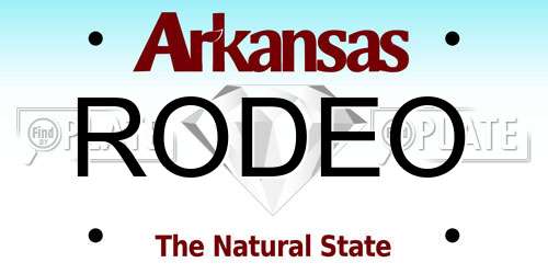RODEO Arkansas License Plate