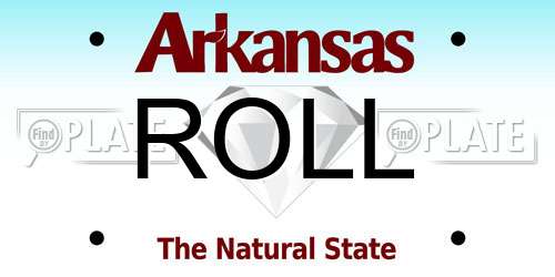 ROLL Arkansas License Plate