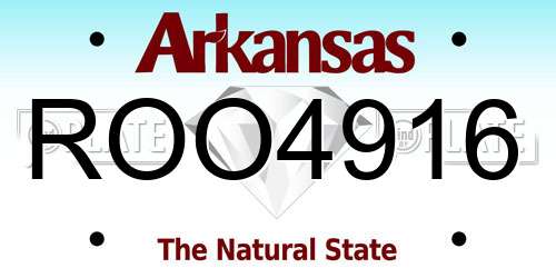 ROO4916 Arkansas License Plate
