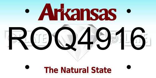 ROQ4916 Arkansas License Plate