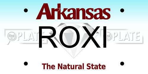 ROXI Arkansas License Plate
