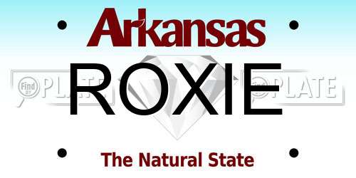 ROXIE Arkansas License Plate