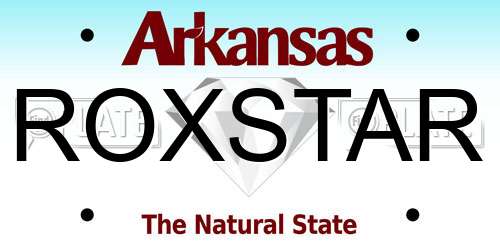 ROXSTAR Arkansas License Plate