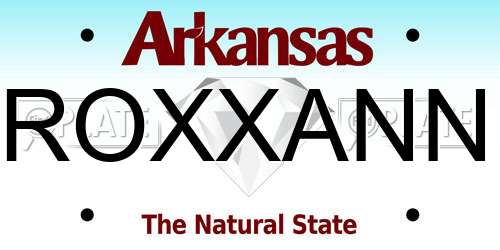 ROXXANN Arkansas License Plate