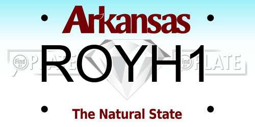 ROYH1 Arkansas License Plate