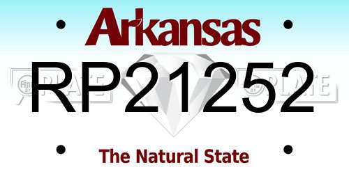 RP21252 Arkansas License Plate