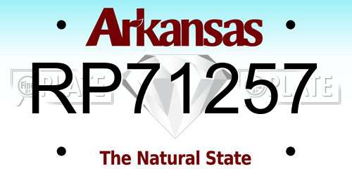 RP71257 Arkansas License Plate