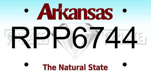 RPP6744 Arkansas License Plate