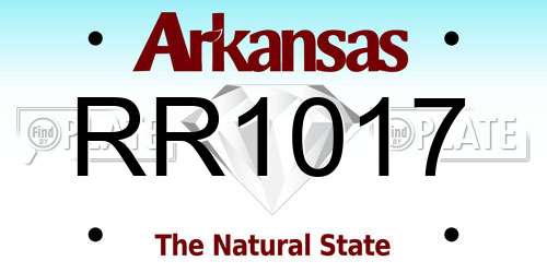 RR1017 Arkansas License Plate