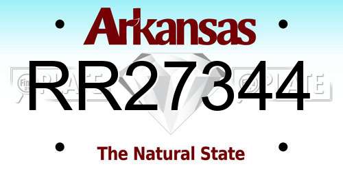 RR27344 Arkansas License Plate