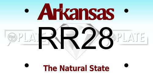 RR28 Arkansas License Plate