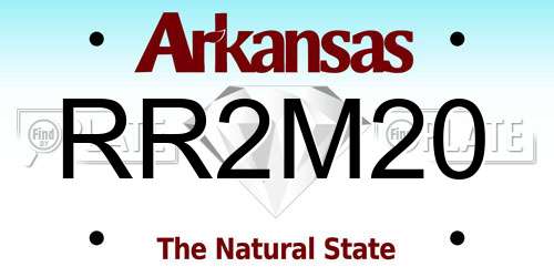 RR2M20 Arkansas License Plate