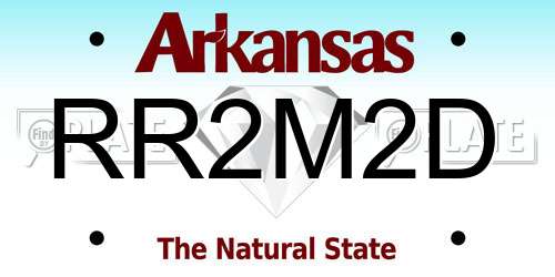 RR2M2D Arkansas License Plate