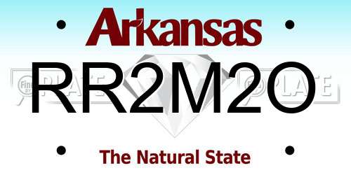 RR2M2O Arkansas License Plate