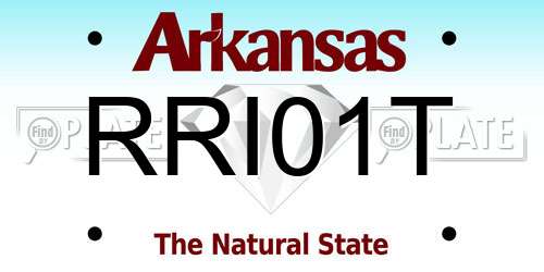 RRI01T Arkansas License Plate
