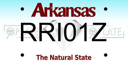 RRI01Z Arkansas License Plate