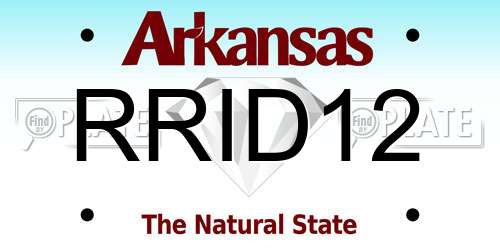 RRID12 Arkansas License Plate