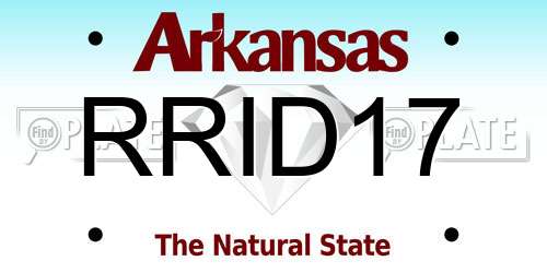 RRID17 Arkansas License Plate