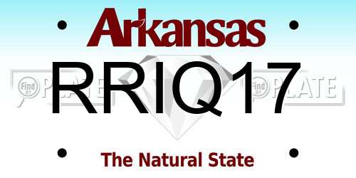 RRIQ17 Arkansas License Plate