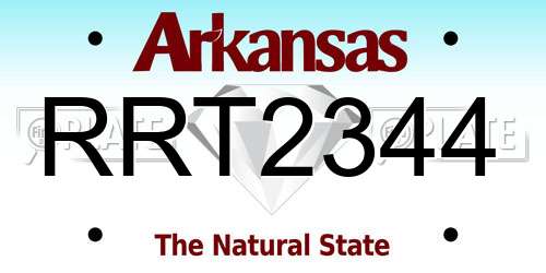 RRT2344 Arkansas License Plate