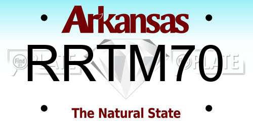 RRTM70 Arkansas License Plate