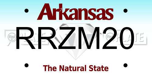 RRZM20 Arkansas License Plate