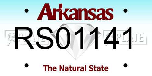 RS01141 Arkansas License Plate
