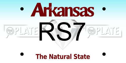 RS7 Arkansas License Plate