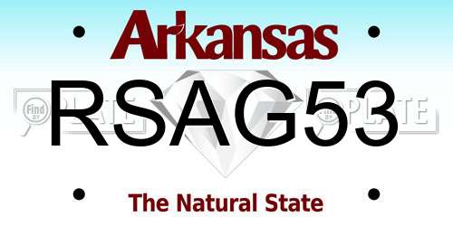 RSAG53 Arkansas License Plate