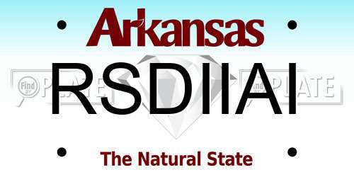 RSDIIAI Arkansas License Plate