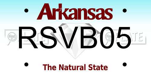 RSVB05 Arkansas License Plate