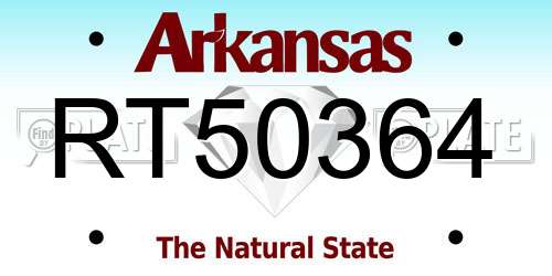 RT50364 Arkansas License Plate