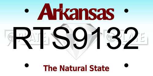 RTS9132 Arkansas License Plate