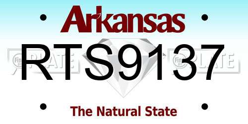 RTS9137 Arkansas License Plate