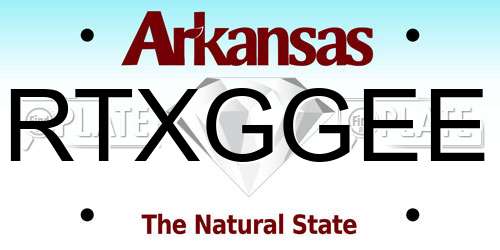RTXGGEE Arkansas License Plate