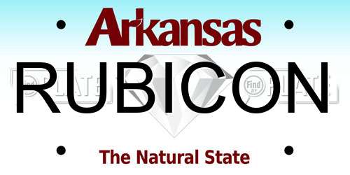 RUBICON Arkansas License Plate