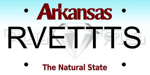 RVETTTS Arkansas License Plate