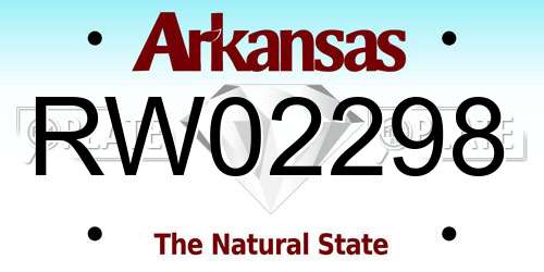 RW02298 Arkansas License Plate