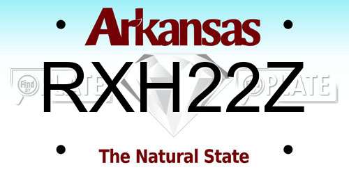 RXH22Z Arkansas License Plate