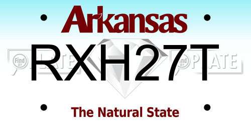 RXH27T Arkansas License Plate