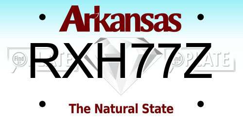 RXH77Z Arkansas License Plate
