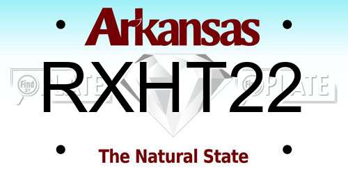 RXHT22 Arkansas License Plate