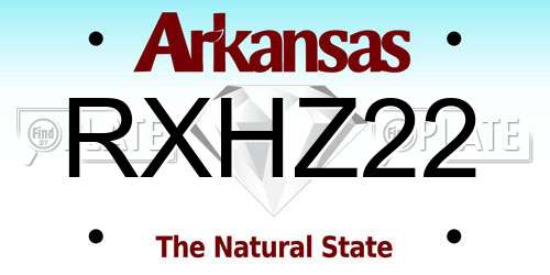 RXHZ22 Arkansas License Plate
