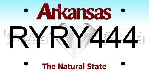 RYRY444 Arkansas License Plate
