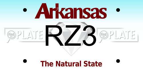 RZ3 Arkansas License Plate