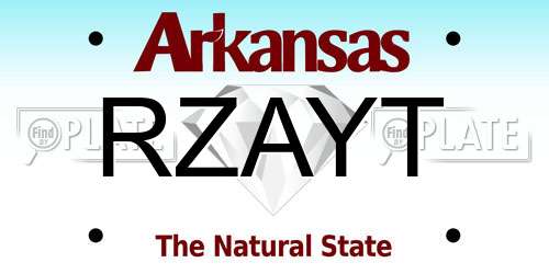 RZAYT Arkansas License Plate