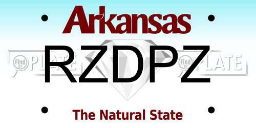 RZDPZ Arkansas License Plate