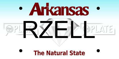 RZELL Arkansas License Plate